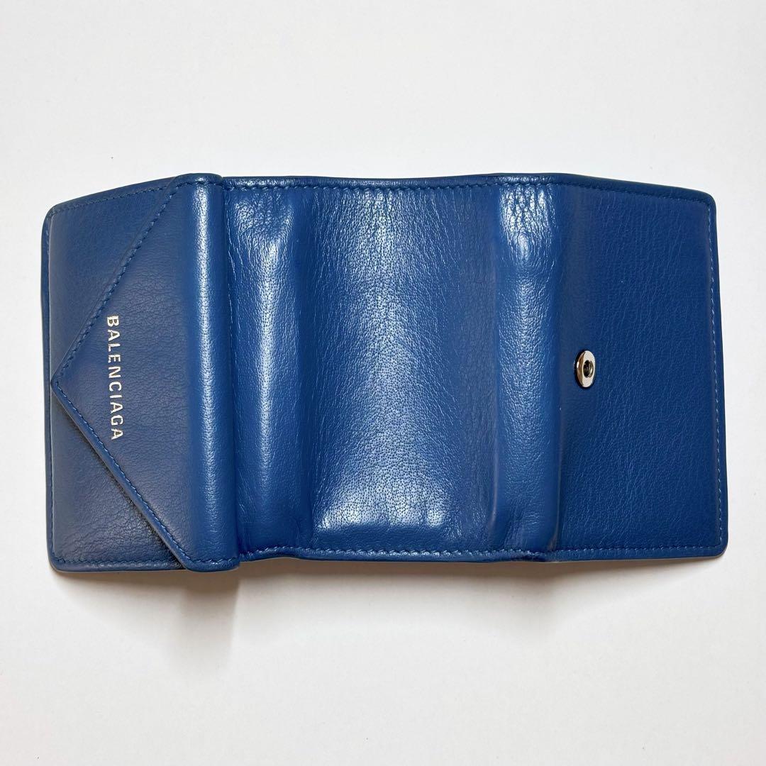 BALENCIAGA 財布 ブルー ペーパーウォレット