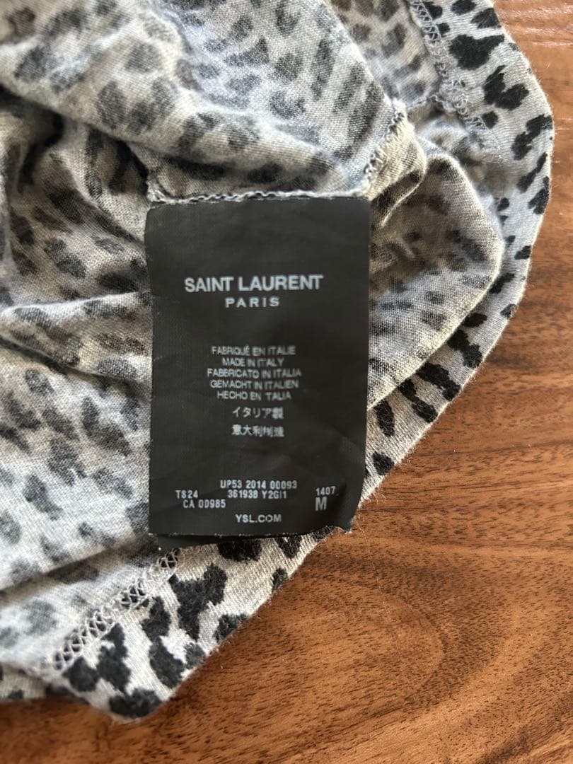 SAINT LAURENT ヒョウ柄 Tシャツ Mサイズ
