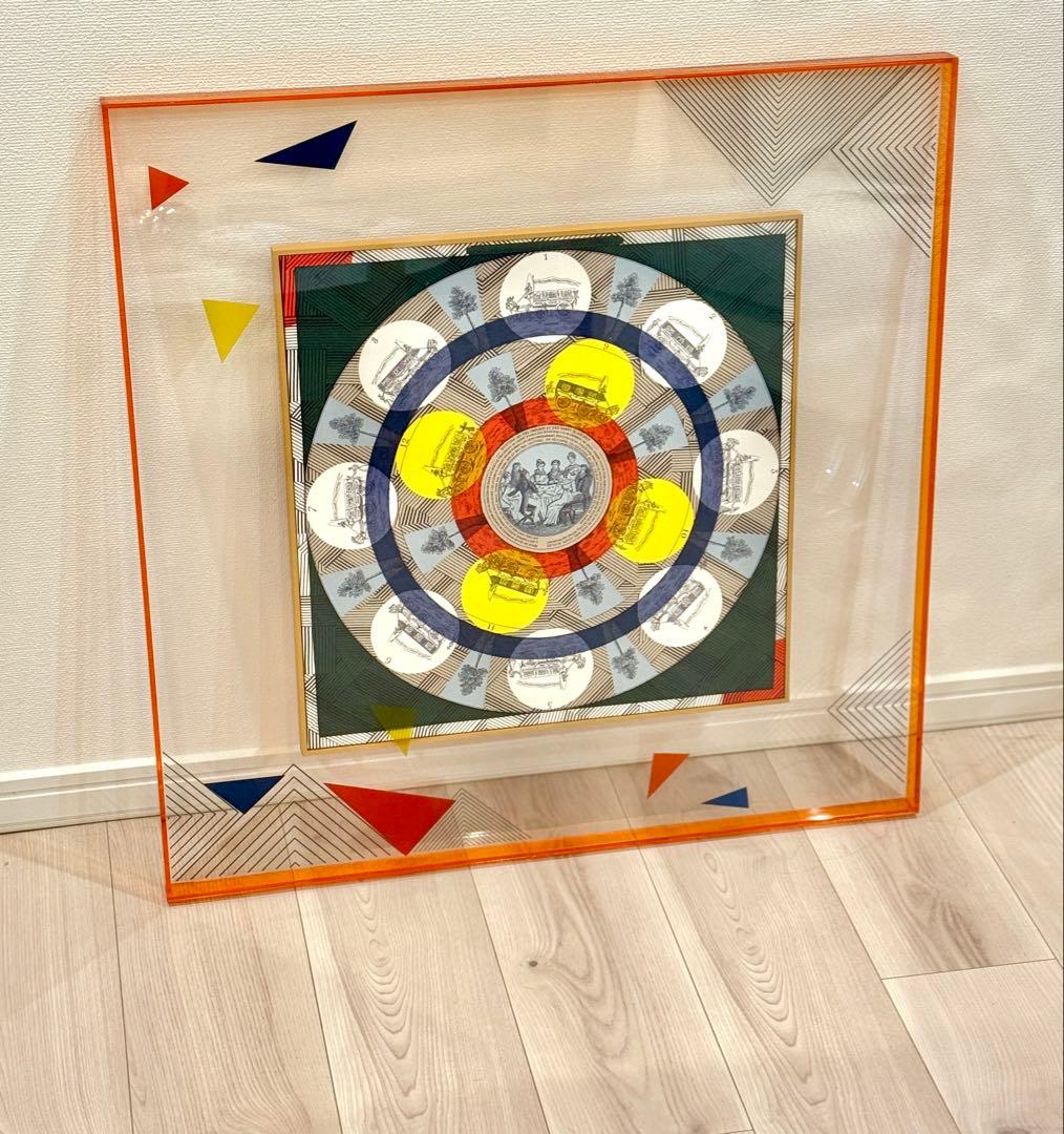 エルメス スカーフ 額装済み アートパネル オムニバスゲーム・リミックス