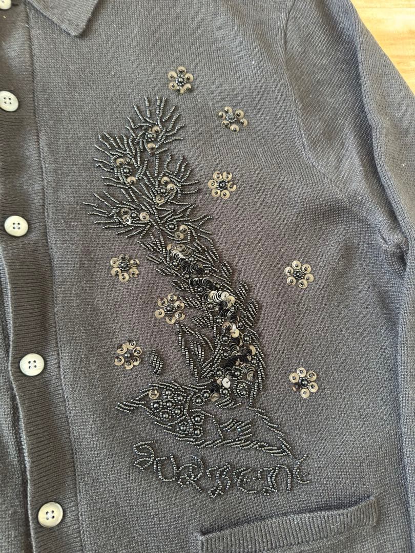 トップス 23ss Supreme Beaded Applique Cardigan