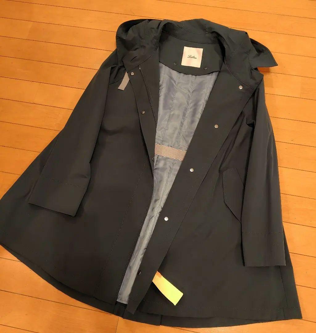 専用レリアン ティールカラー ダークグリーン フーデッドコートクリーニング済9M