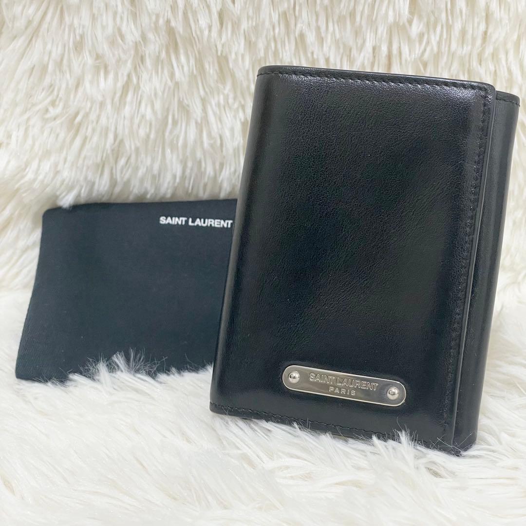【極美品】SAINT LAURENT サンローラン 三つ折り 札入れ 財布