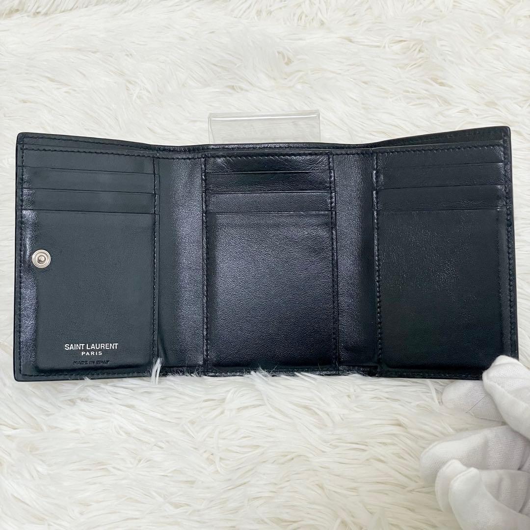 【極美品】SAINT LAURENT サンローラン 三つ折り 札入れ 財布