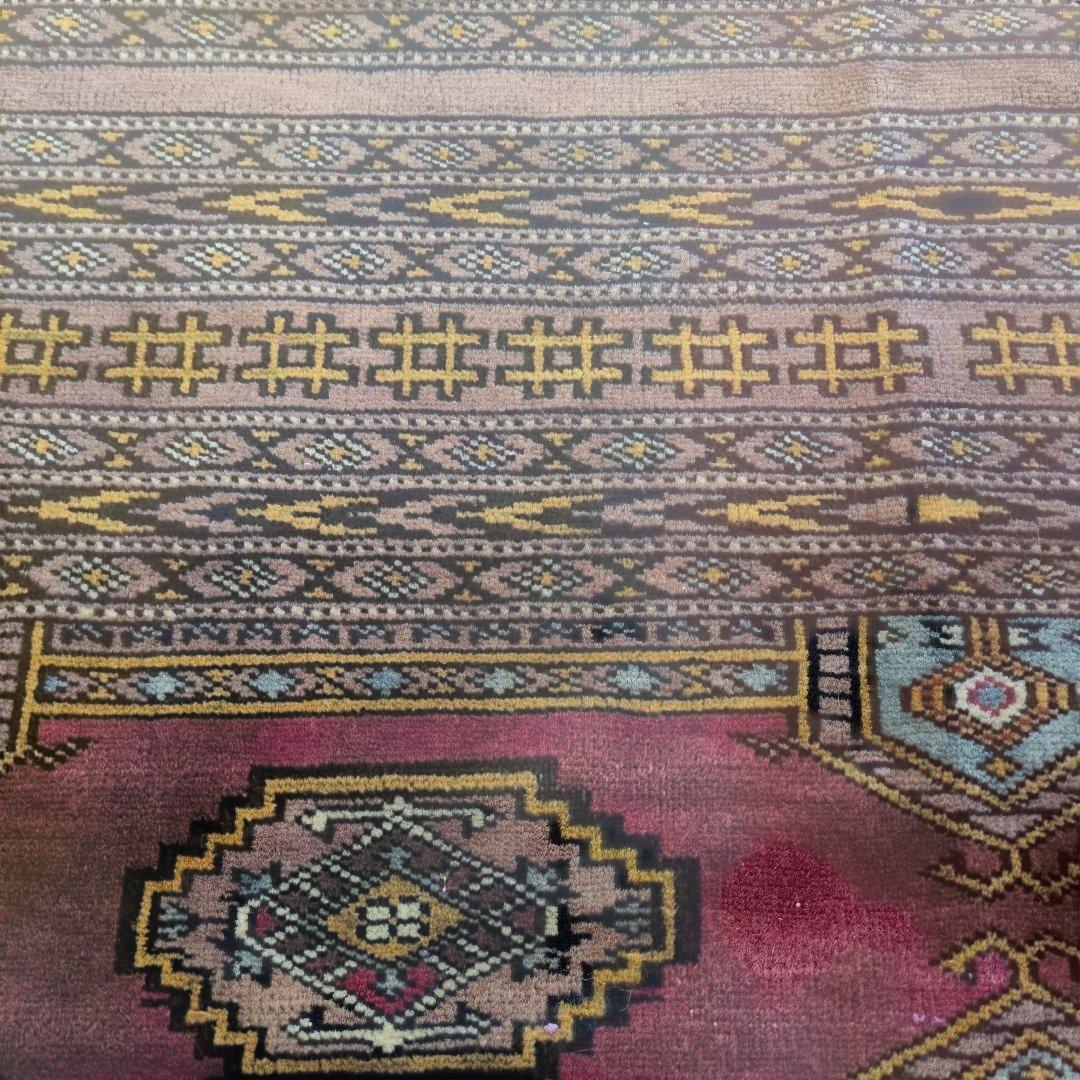 ヴィンテージラグ　パキスタン　トライバルラグ　手織り絨毯　ウール　コットン