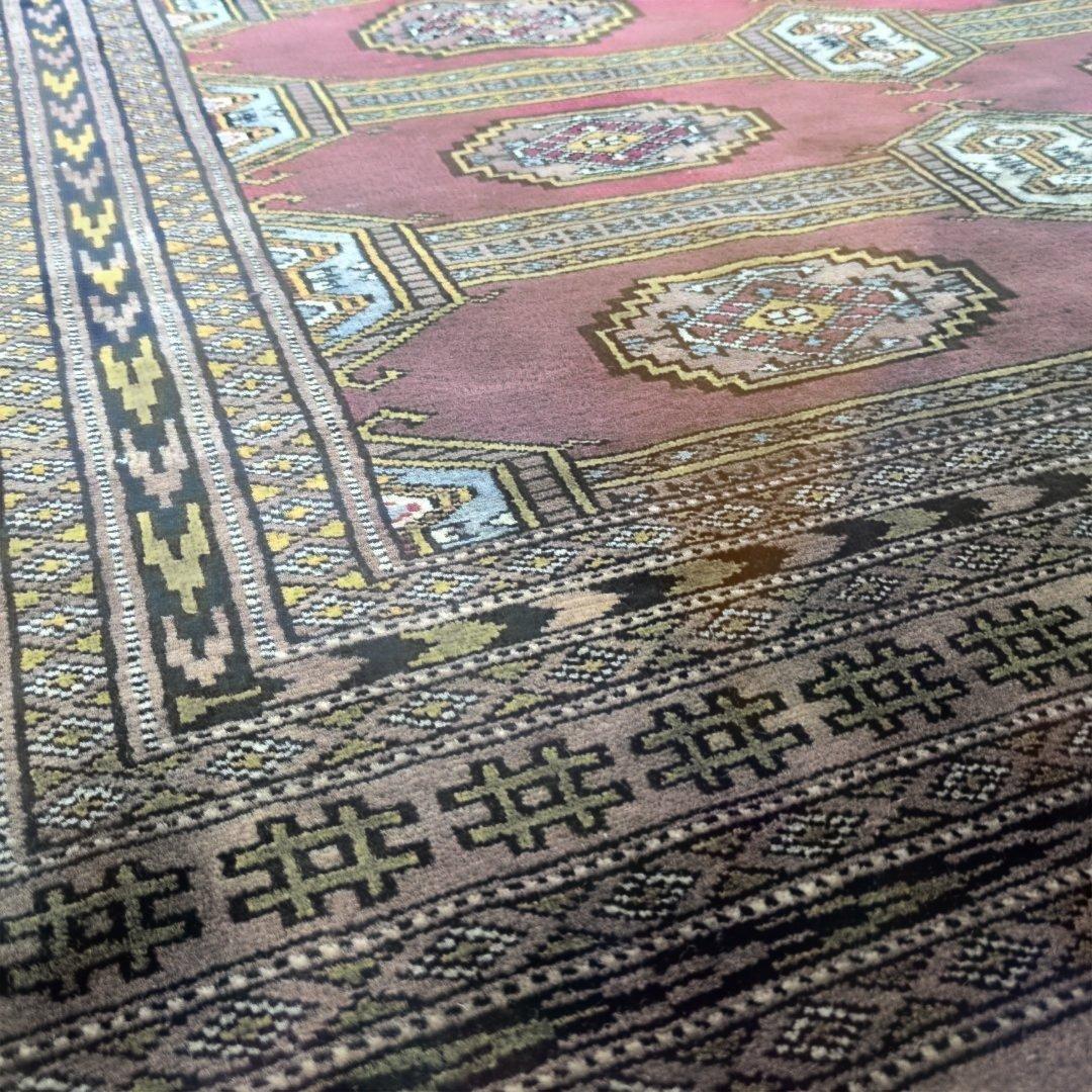 ヴィンテージラグ　パキスタン　トライバルラグ　手織り絨毯　ウール　コットン