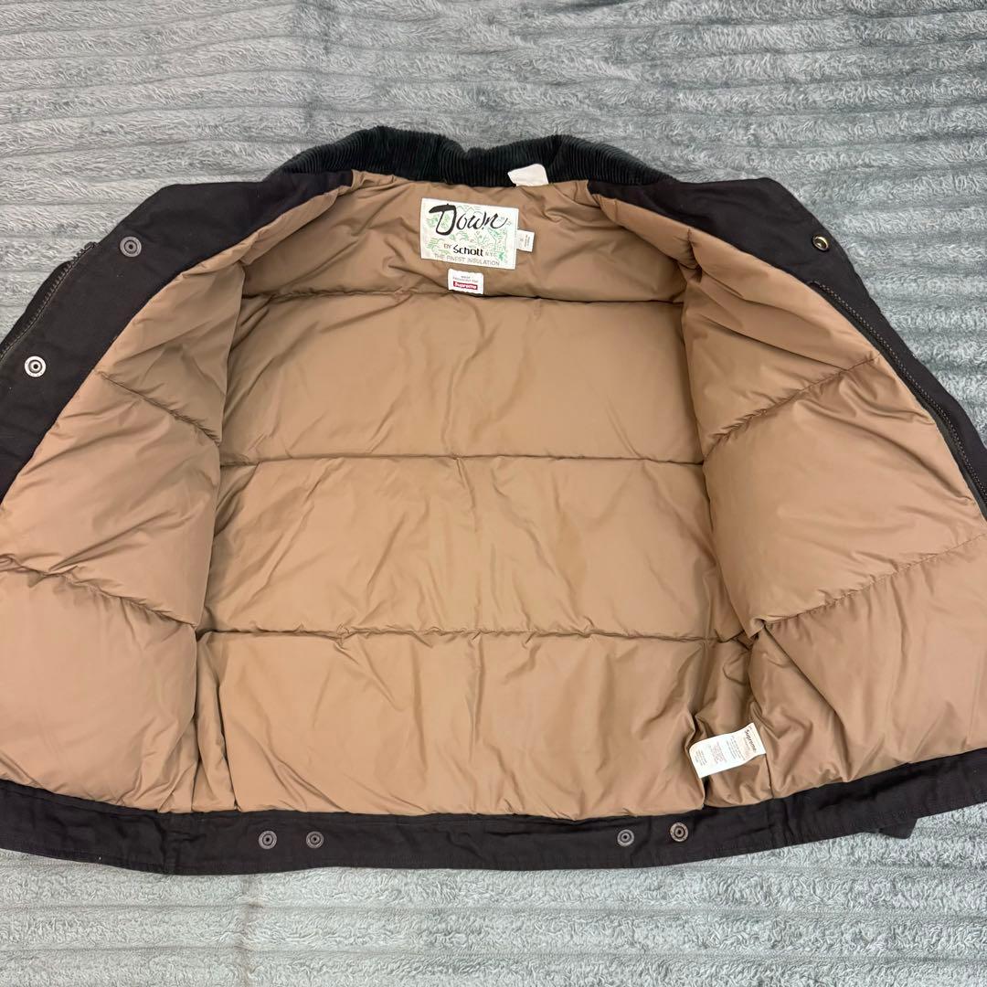 ジャケット・アウター Supreme Schott Canvas Down Trucker Jacke