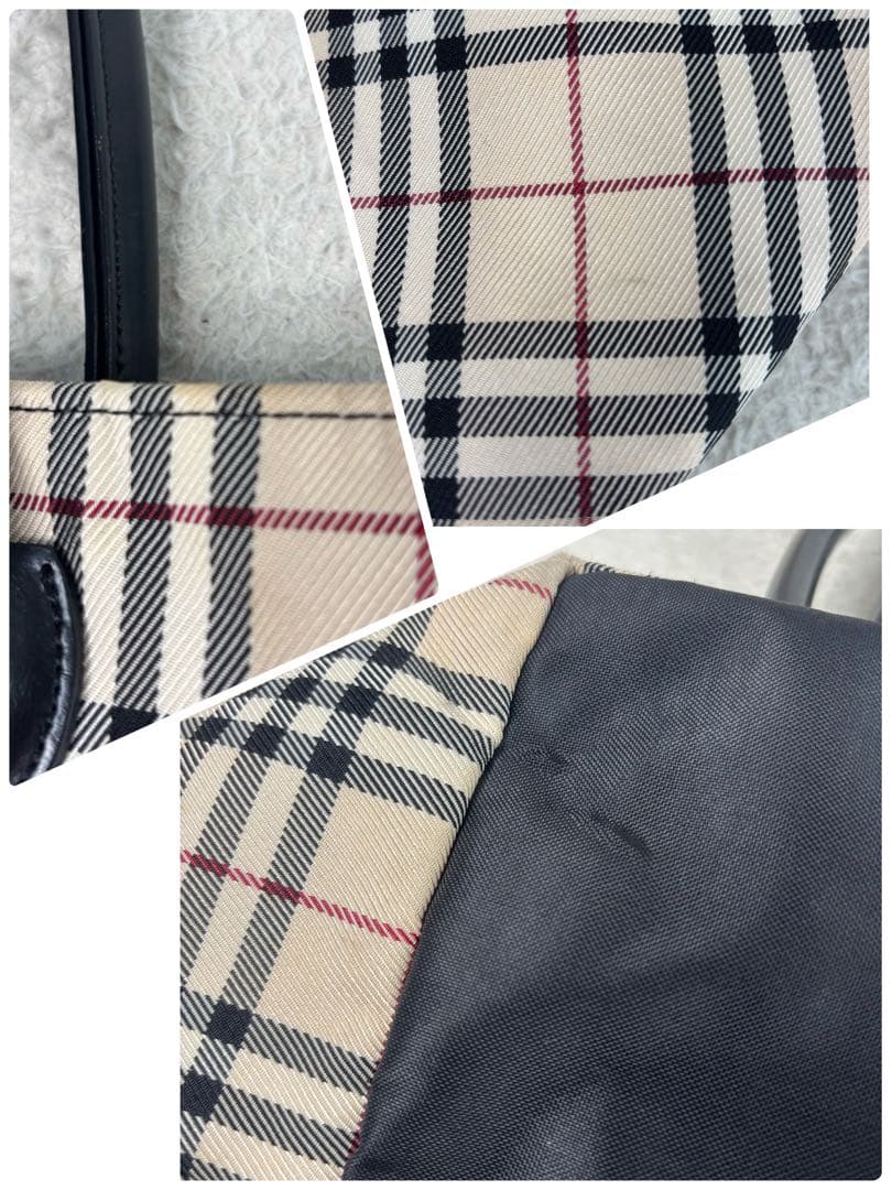 バーバリーブルーレーベル ノバチェック柄マザーズバッグ トートバッグ 大容量