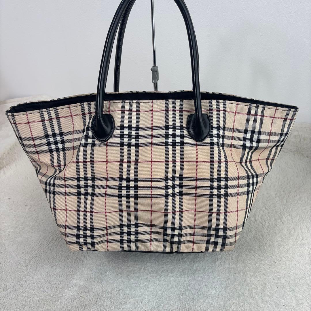 バーバリーブルーレーベル ノバチェック柄マザーズバッグ トートバッグ 大容量