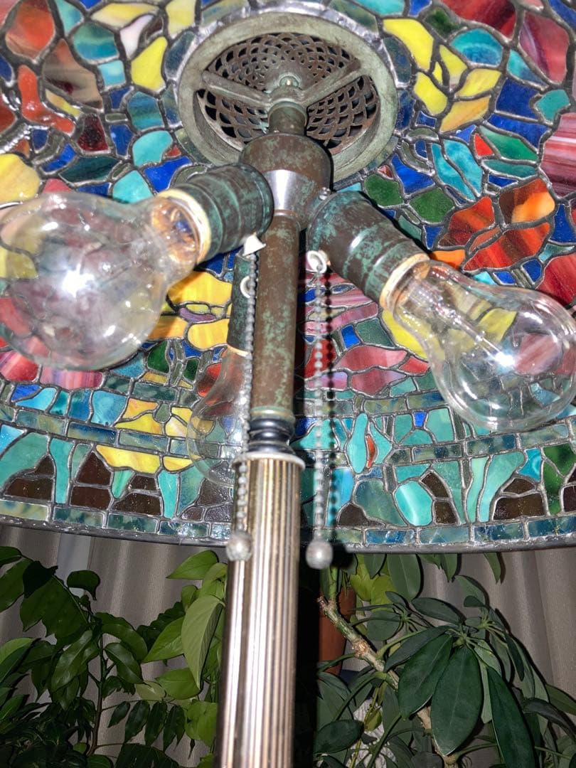 昭和レトロ　ステンドフロアランプ