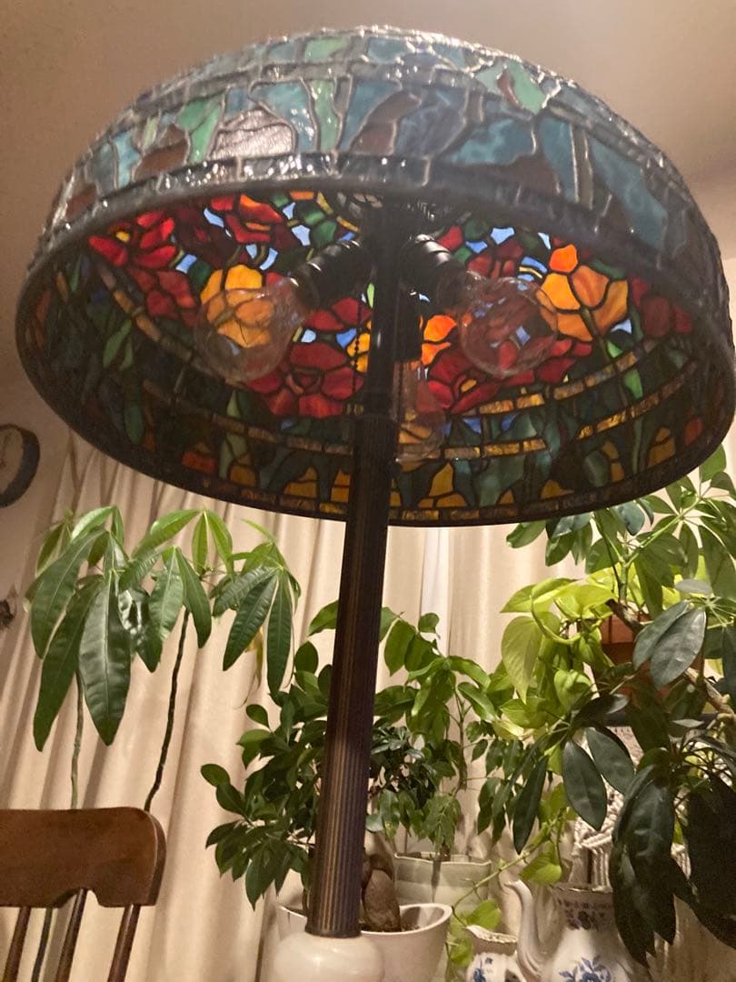 昭和レトロ　ステンドフロアランプ