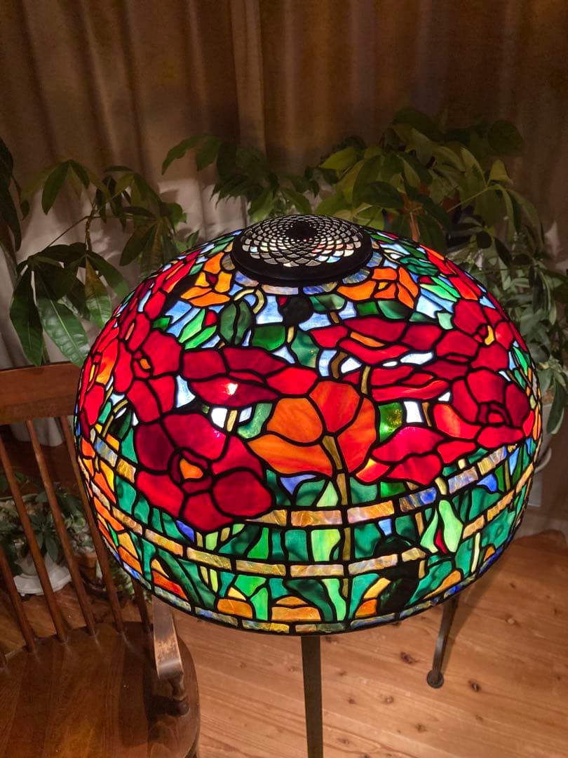 昭和レトロ　ステンドフロアランプ