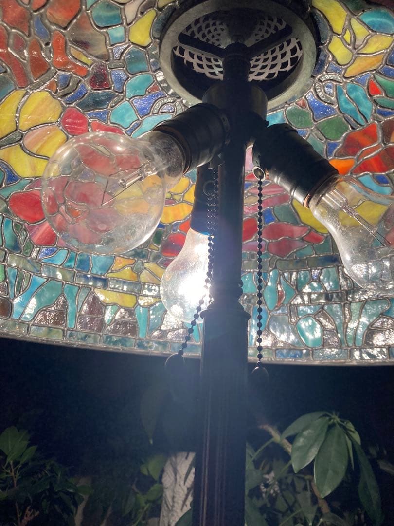 昭和レトロ　ステンドフロアランプ