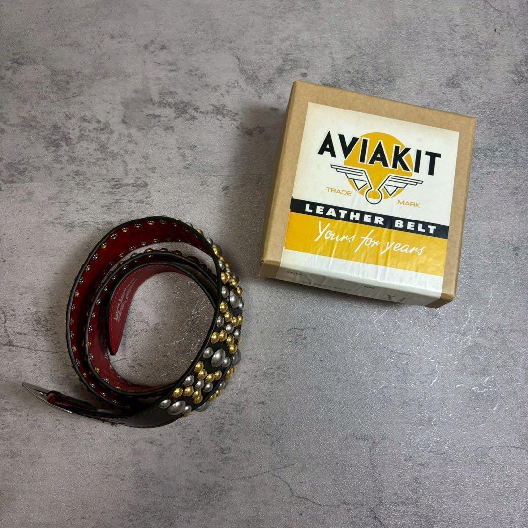 Lewis Leathers ルイスレザー スタッズベルト 箱付 XL