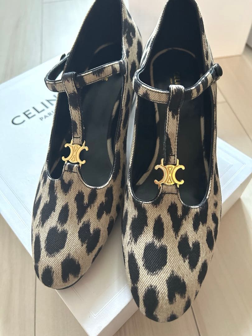 【新品】CELINE セリーヌ トリオンフ レオパード パンプス 37