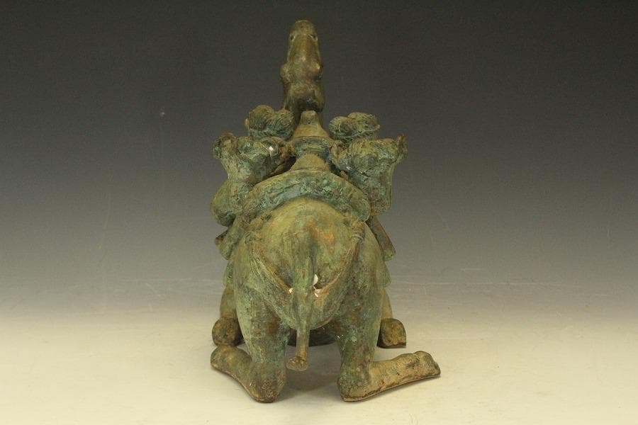 中国美術 青銅 駱駝 置物(LC746)