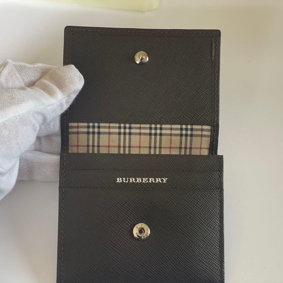 【極美品・箱＆保存袋付】バーバリー レザー ケース ブラウン