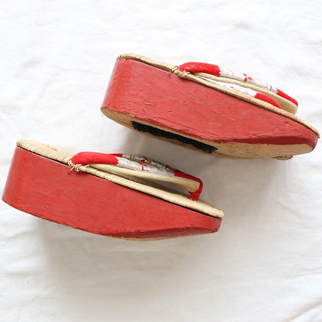 七五三 5歳 6歳 女の子 子供 アンティーク 着物 つくり帯 ぽっくり セット