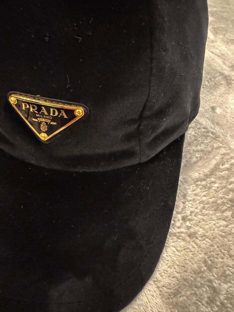 PRADA ベロアキャップ L 黒