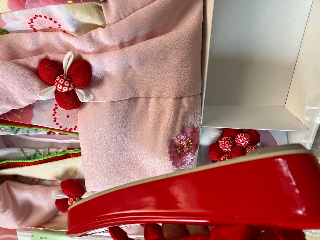 京都花ひめ　七五三用　ピンク系 花柄着物　1回使用