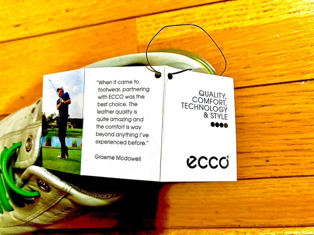 ecco ゴルフシューズ グレー/グリーン 新品タグ付き　サイズ40