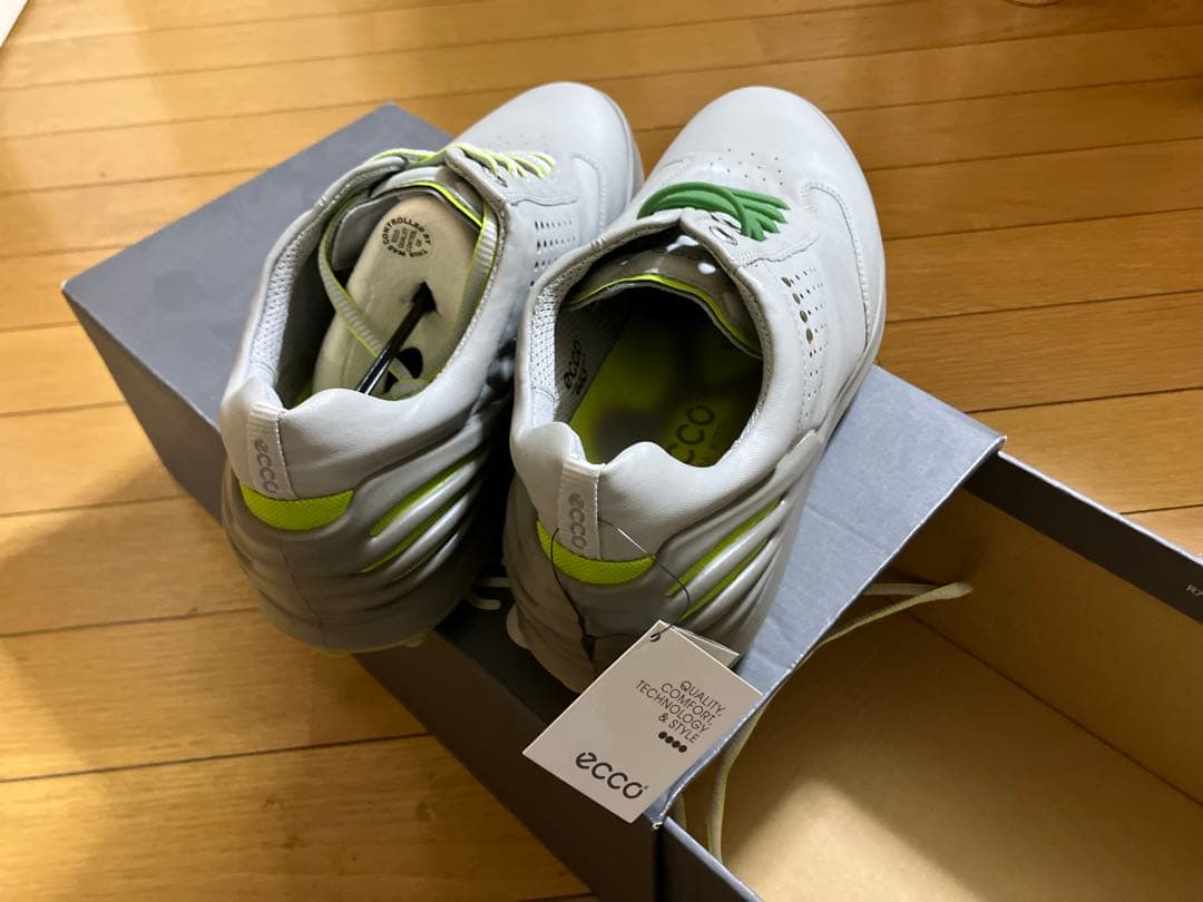 ecco ゴルフシューズ グレー/グリーン 新品タグ付き　サイズ40