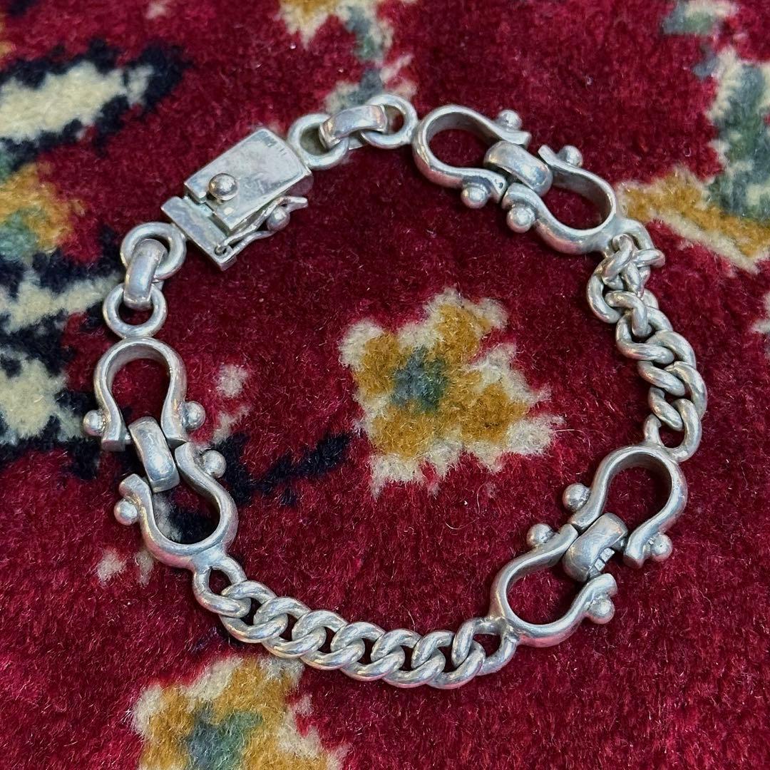 Vintage ホースシューチェーンリンクブレスレット シルバー925 メキシコ