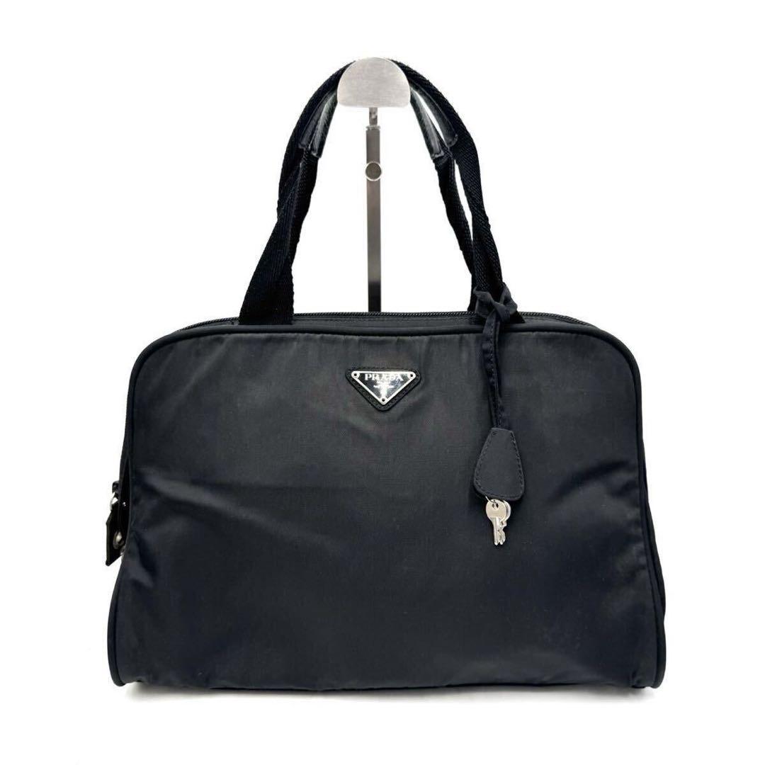 PRADA プラダ テスート ナイロン ミニボストン 三角ロゴ ブラック 黒