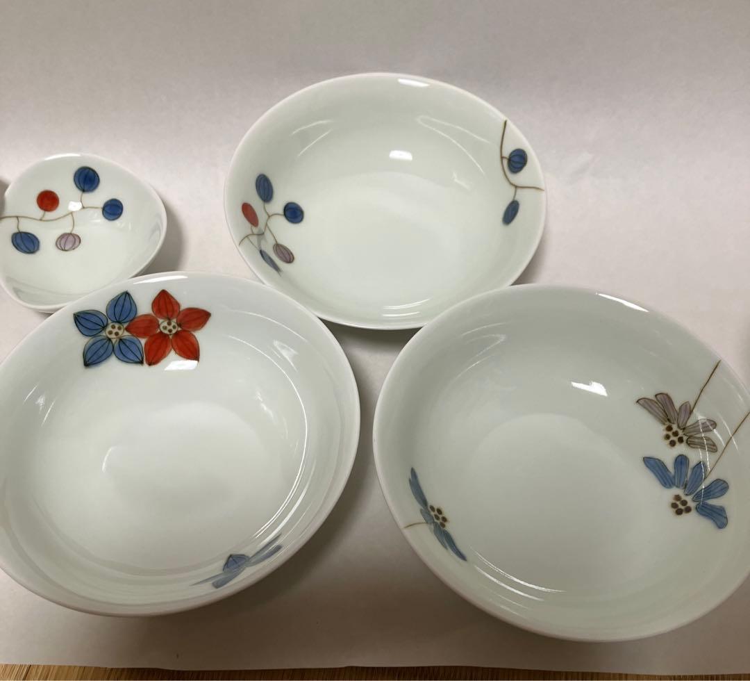 康創窯　波佐見焼　shizuka シリーズ　変形小付け　小皿　フリーカップ　9点