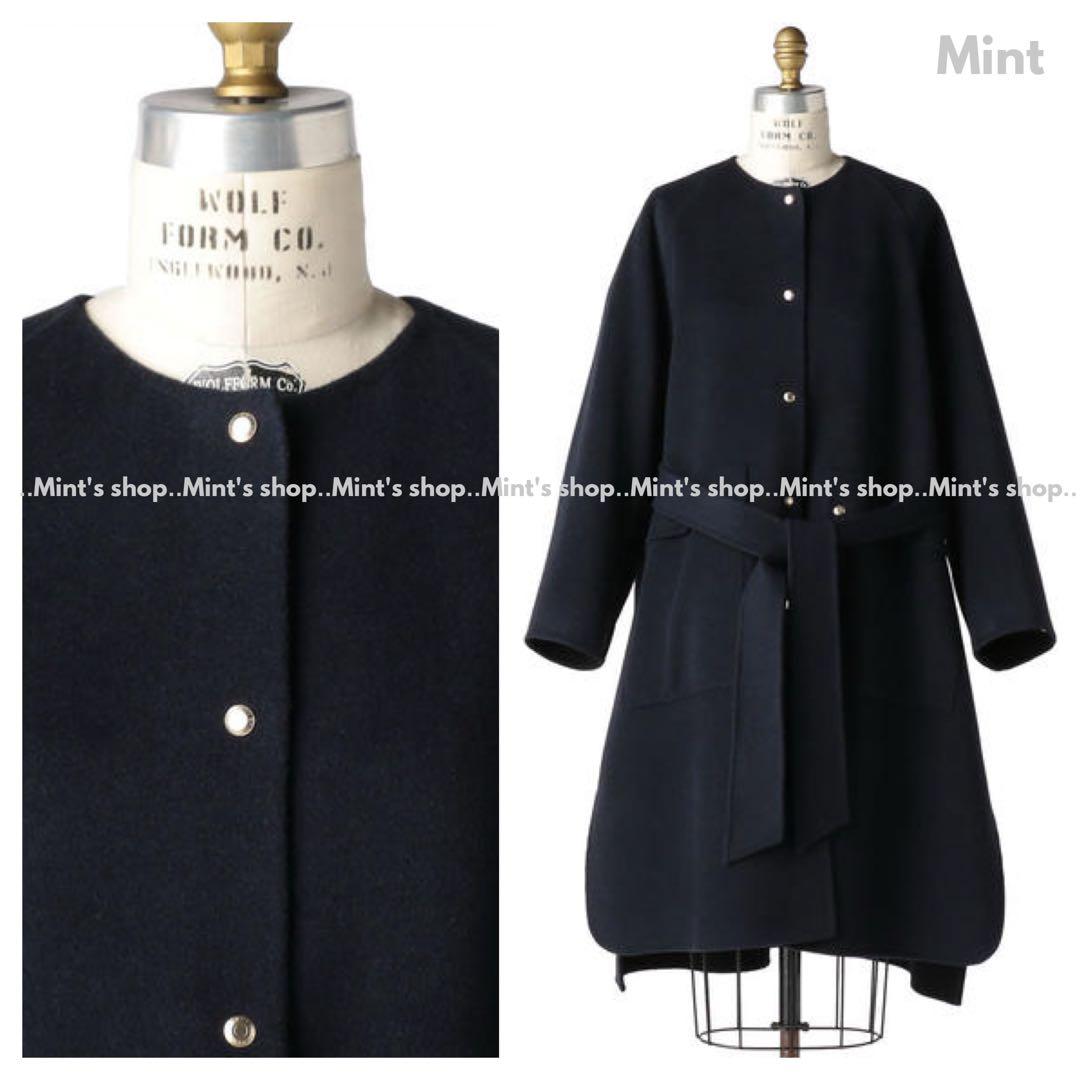 ⭐️最終価格⭐️ドゥロワー ケヌキスナップフレアコート 紺×黒 定価176,000円