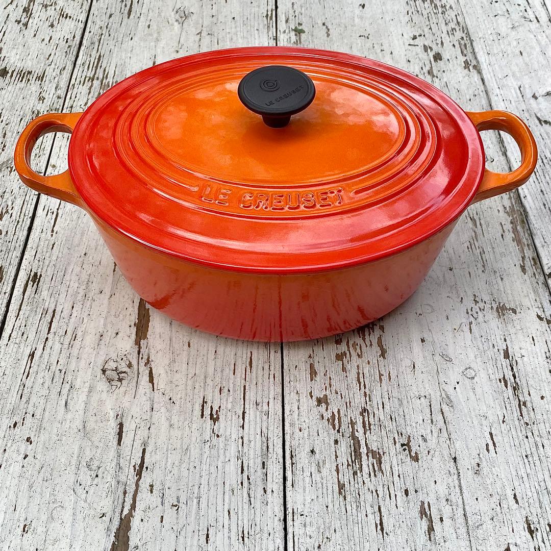 【美品】ルクルーゼ オーバルココット25 鋳物 ホーロー鍋 フランス製