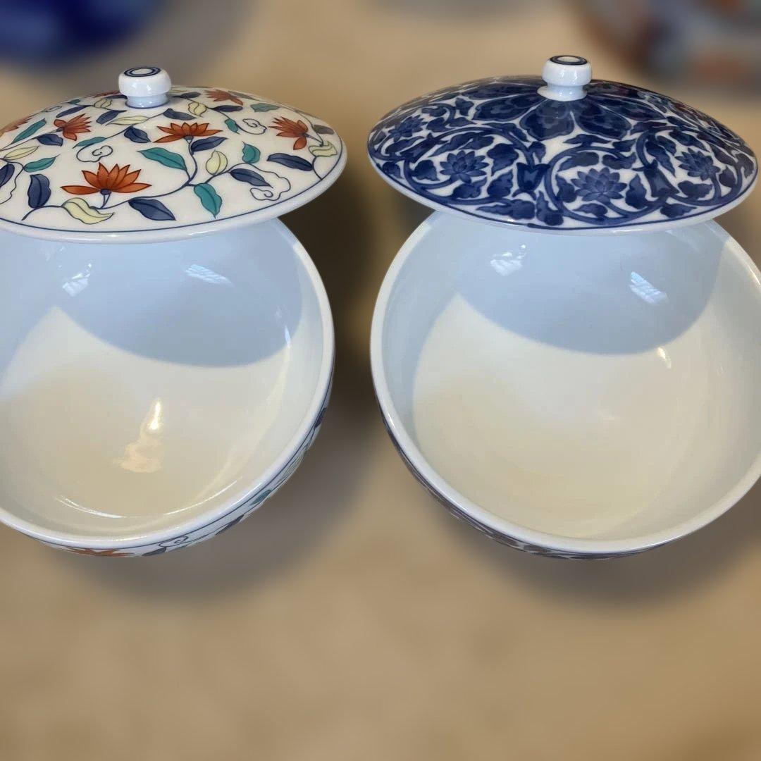 有田焼　庫山窯　魯山窯　陶器製　三段重　蓋付き容器　5セットおまとめ