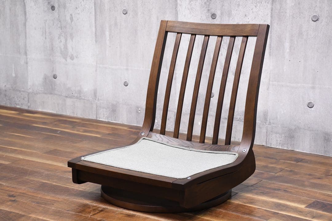 EBK22 展示品 カリモク 木組シリーズ 座椅子 CN5017 回転ベース