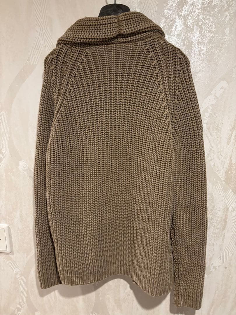 ボリオリ　ショールカラーカーディガン(カーキ)