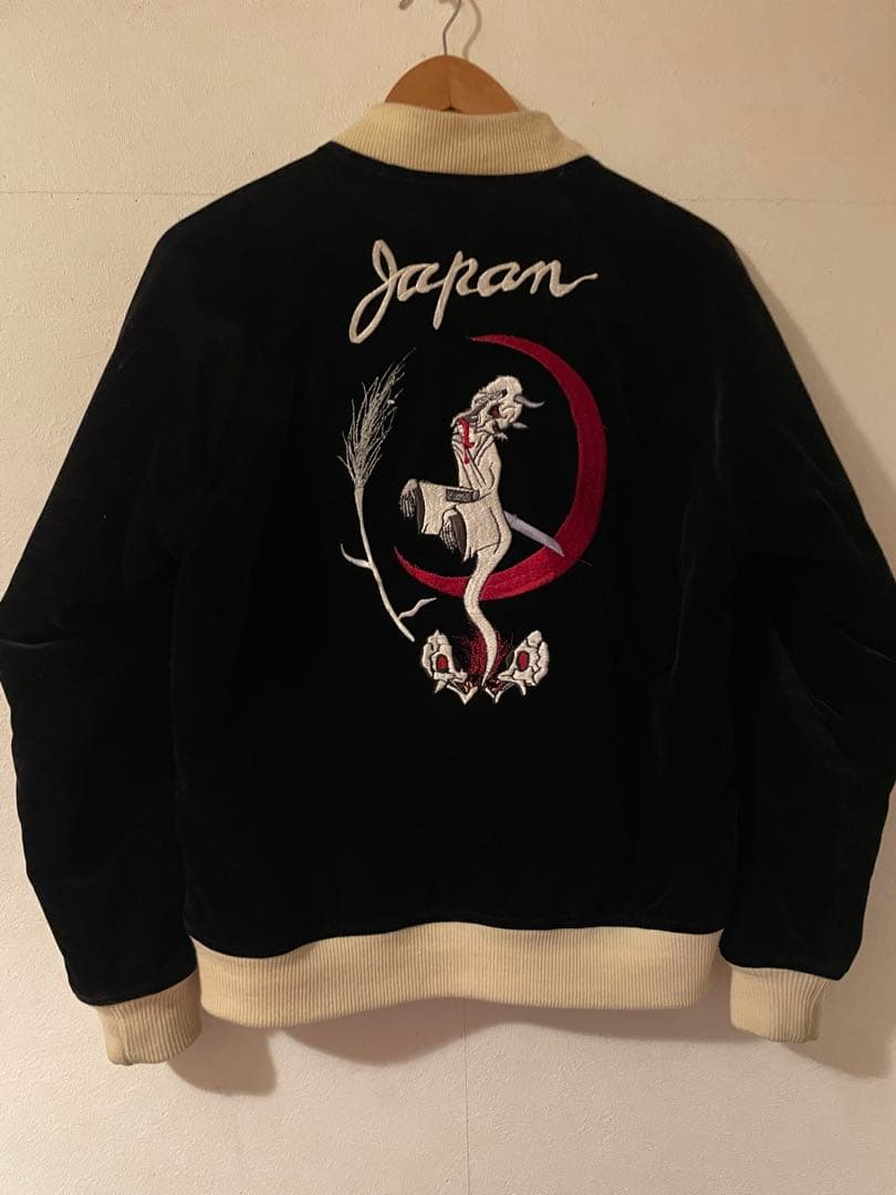 ワコマリア　ウルフズヘッド　スカジャン　ブラック　別珍