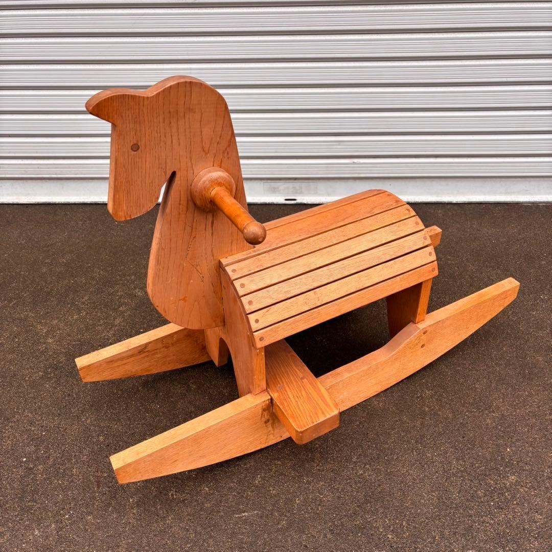 【送料込】木馬　モクバ　木製　インテリア　天然木　アンティーク