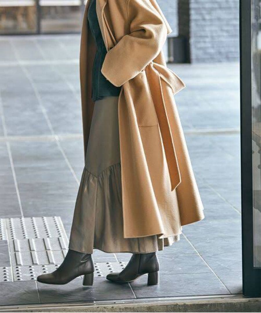 【ROPE】リバーメルトントレンチコート　38 ベージュ