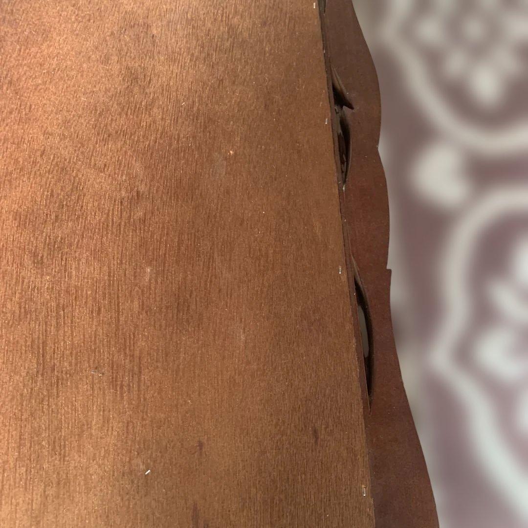 ローム★昭和レトロ★木製★アンティークデザイン。壁掛け。鏡。インテリア