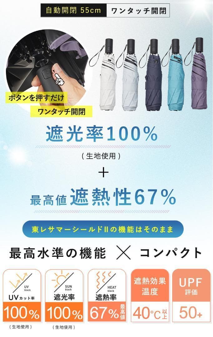 COKAGE+ ACTIVE 自動開閉 パウダーブルー