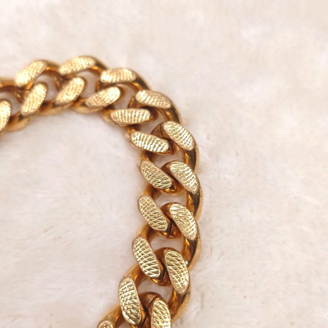 【美品】ヴェルサーチ チェーンブレスレット 喜平 M メデューサ ゴールド系