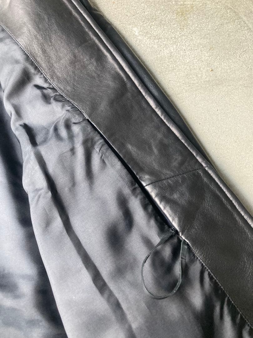 【美品】HUGO BOSS レザージャケット シングルライダース ブラック