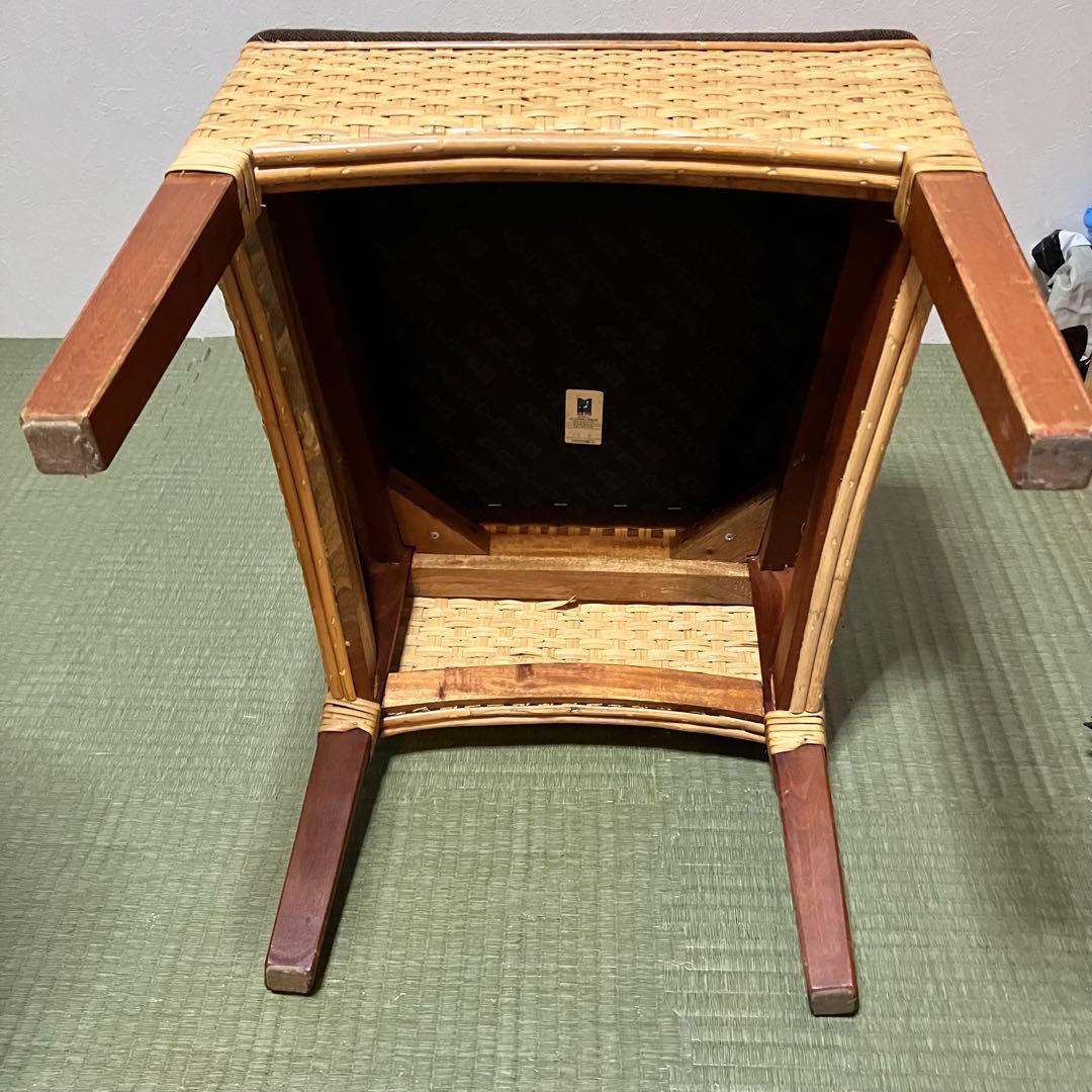 【希少】桜屋工業 チェリーファニチュア ラタンチェア 編み込み