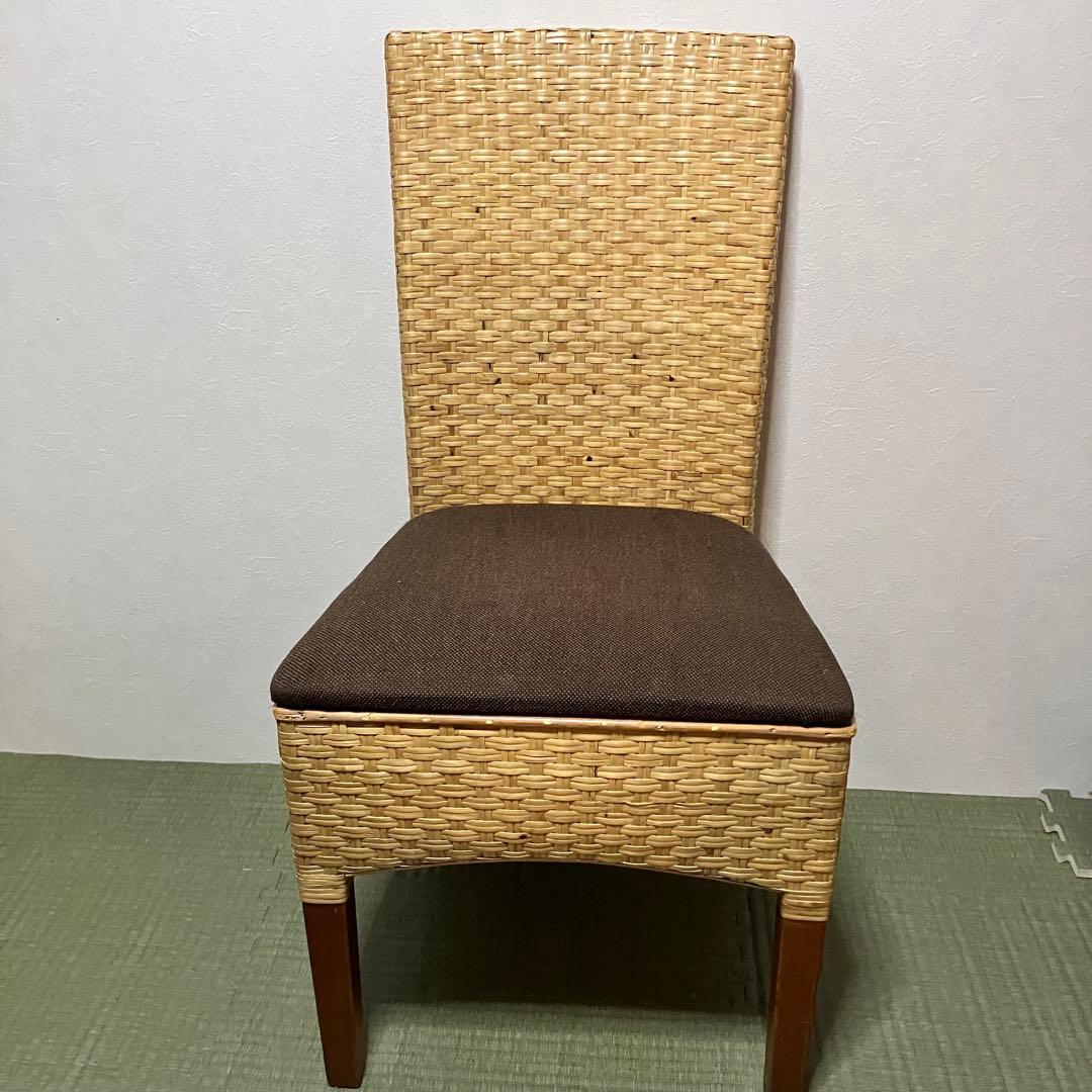 【希少】桜屋工業 チェリーファニチュア ラタンチェア 編み込み