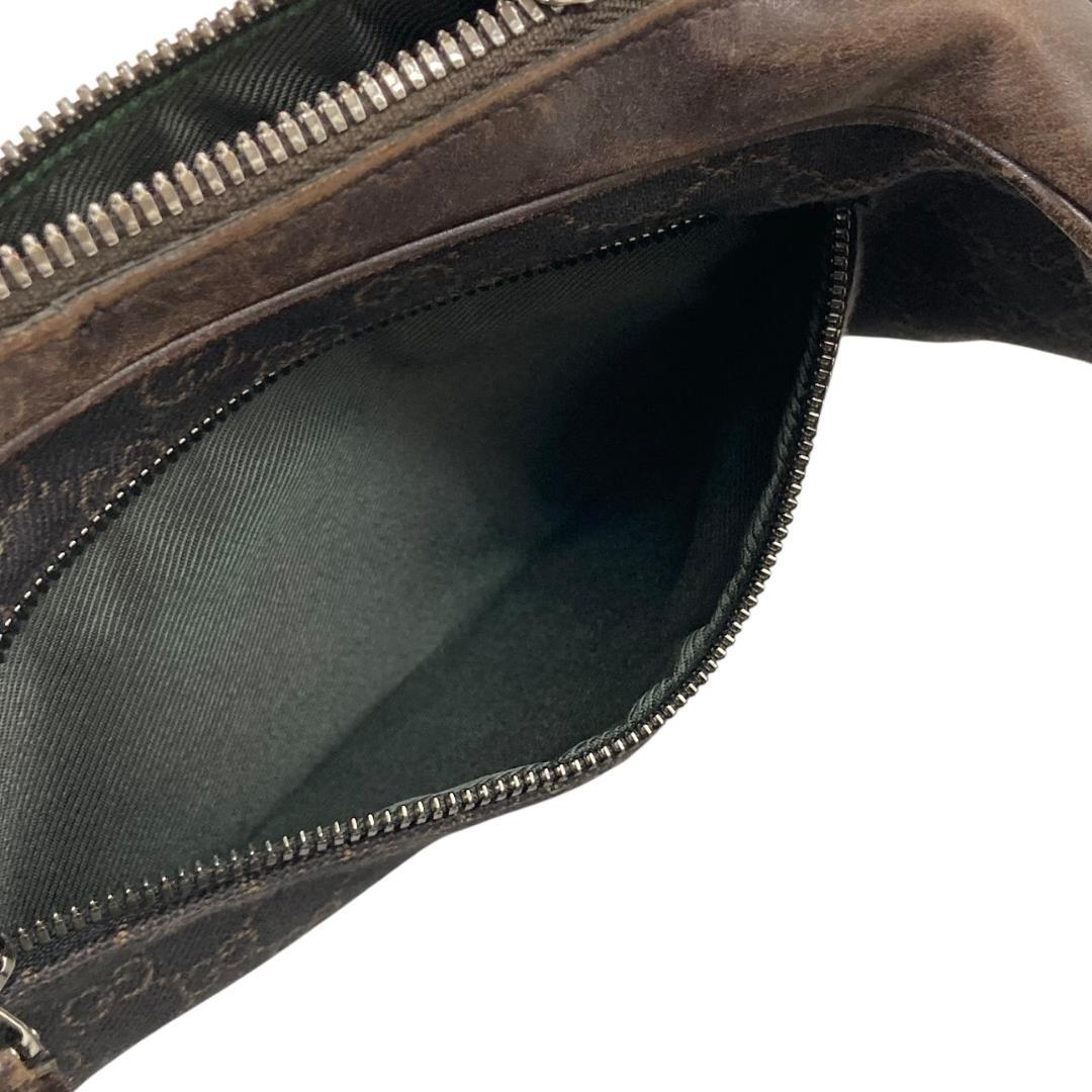 GUCCI グッチ ボディバッグ GGキャンバス レザー 101679 茶系