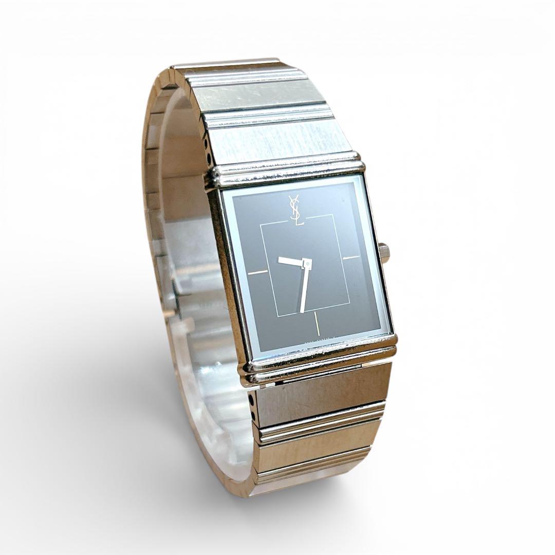 稼働　イヴ・サンローラン スクエア クォーツ　腕時計　シチズン　ゴールド　YSL
