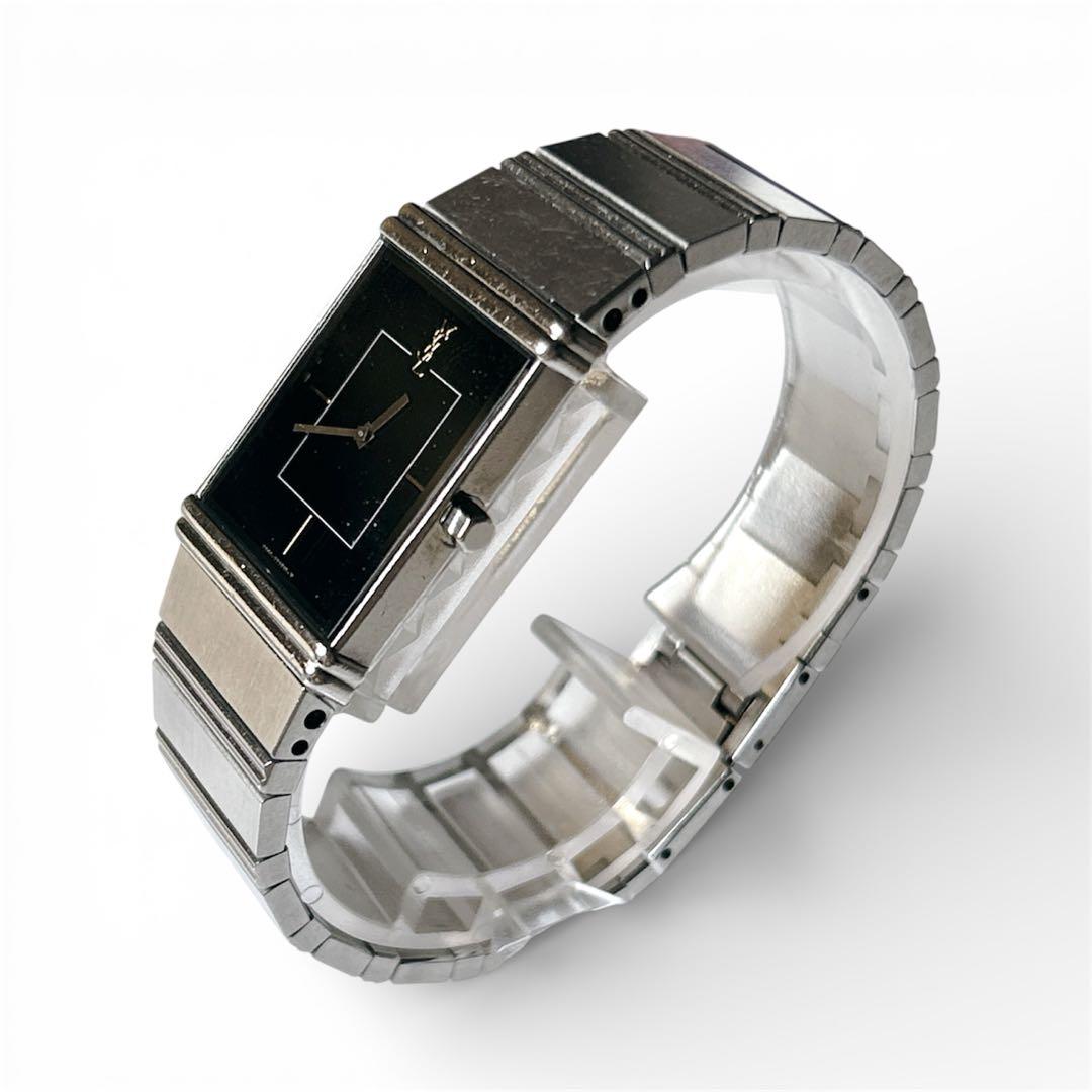 稼働　イヴ・サンローラン スクエア クォーツ　腕時計　シチズン　ゴールド　YSL