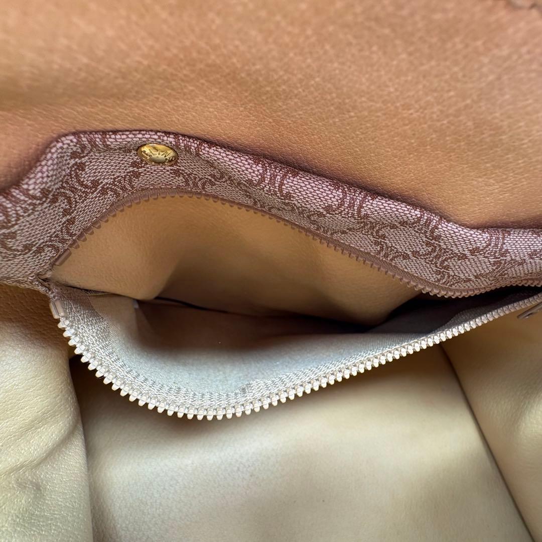 【ヴィンテージ】セリーヌ マカダム柄 ベージュ ボストンバッグ ハンドバッグ