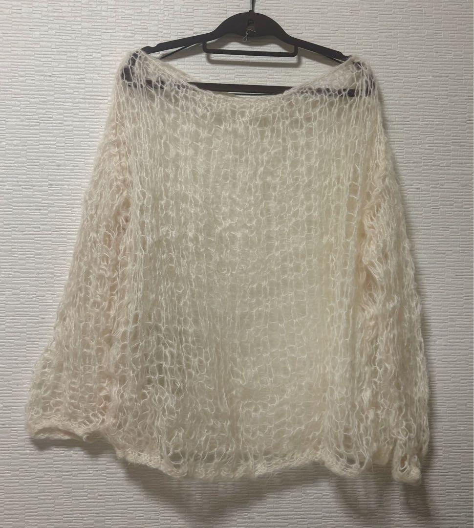 birthdeath ホワイト モヘアニット