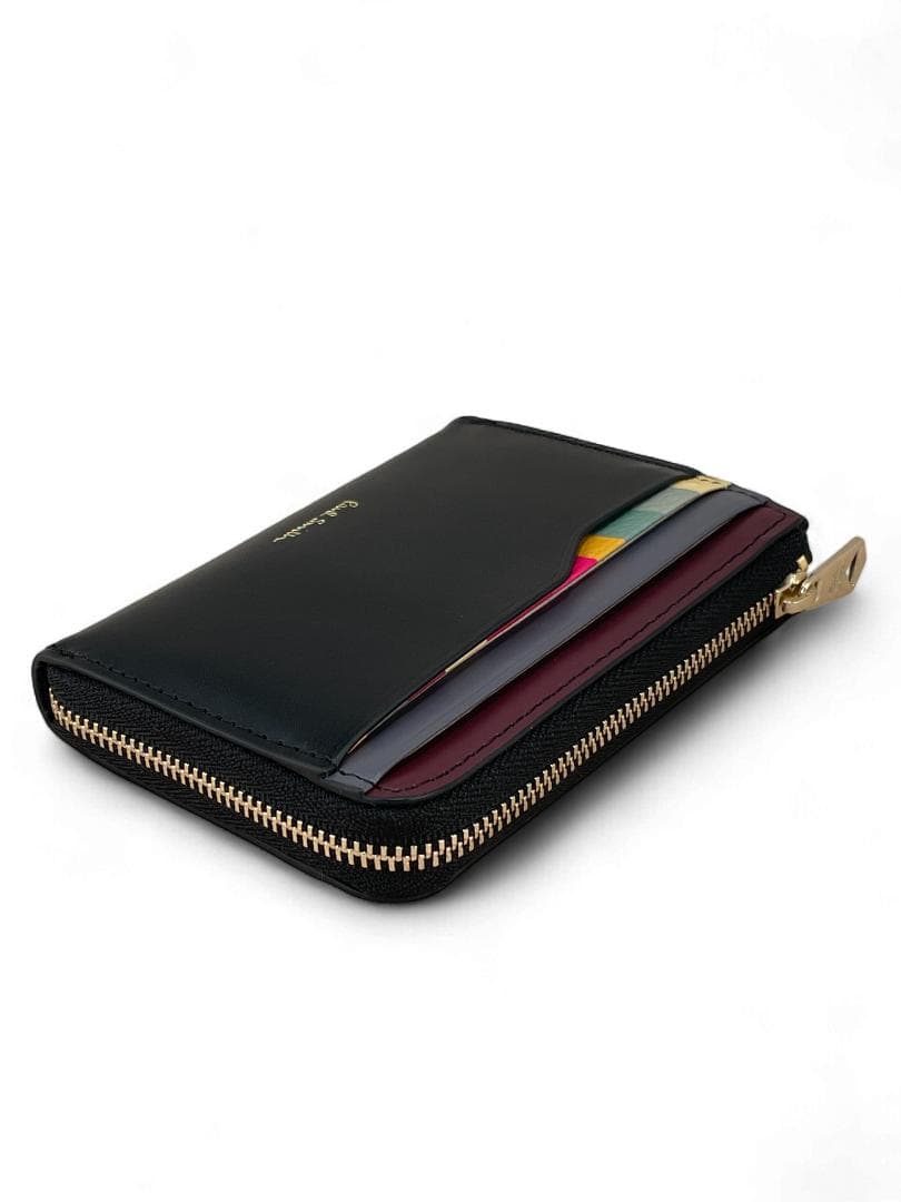 【新品】ポールスミス 財布 小銭入れ 男女共用 L字ファスナー 本革 ブラック