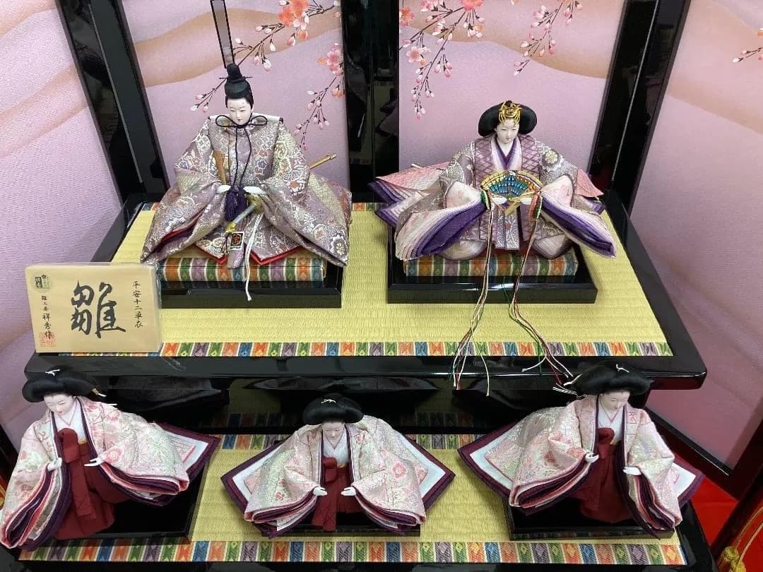 C7 訳あり特価　ひな壇飾り　雛人形三段　雪洞付き　ひな人形三段かざり