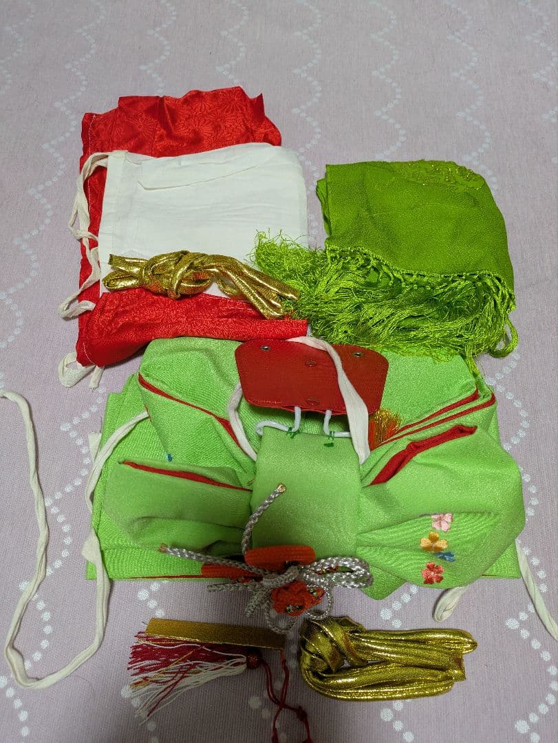 七五三 3歳 7歳 女の子 正絹着物 フルセット